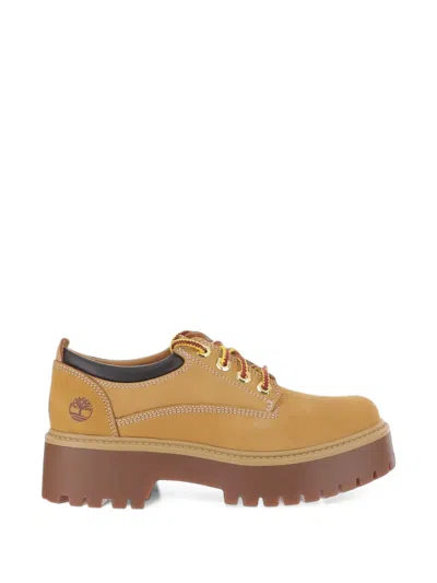 Timberland Stone Street Platform Ankle Boots In Yellow