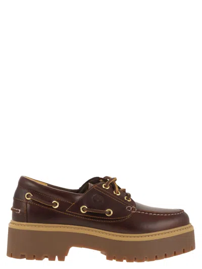 Timberland Stone Street Platform Boat Shoe In Brown