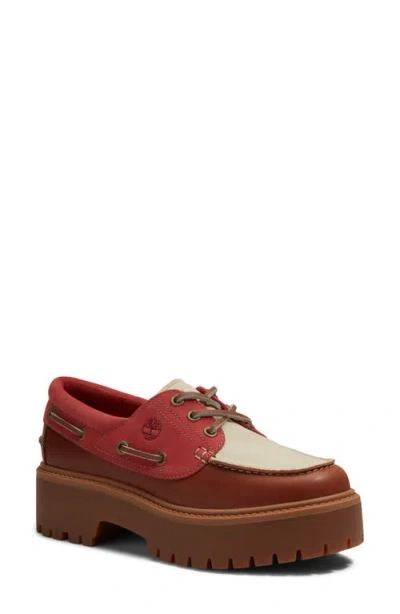 Timberland Stone Street Platform Boat Shoe In Brown