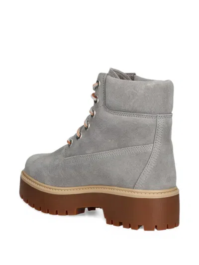 Timberland Stone Street Platform Boots In Gray