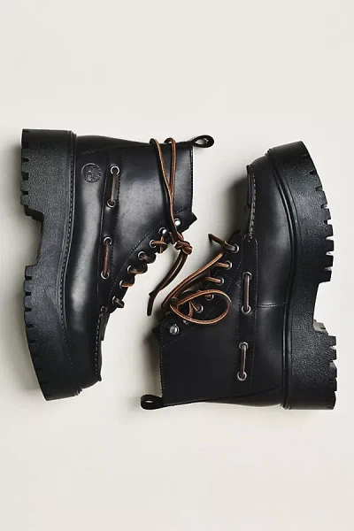 Timberland Stone Street Platform Boots In Black