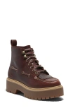 Timberland Stone Street Platform Hiking Boot In Burgundy Full Grain