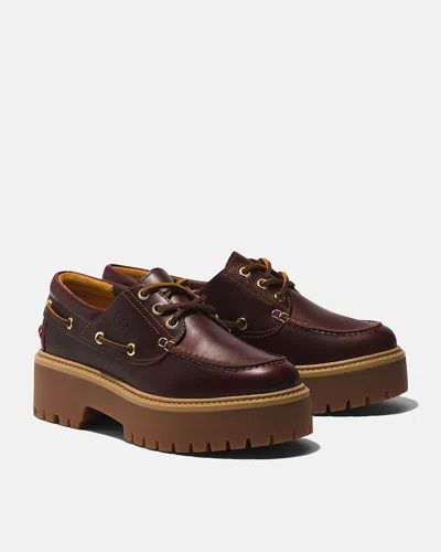 Timberland Stone Street Women S Dark Brown Platform Boat Shoe