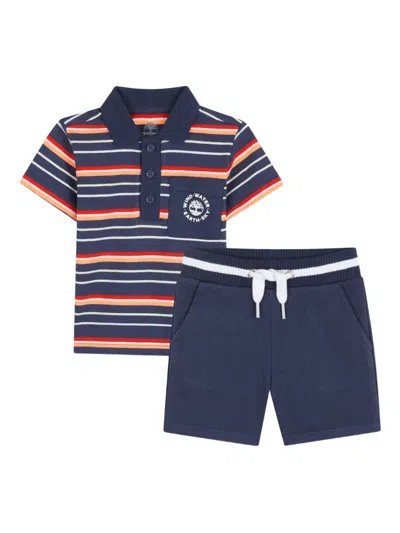 Timberland Babies' Striped Short Sleeves In Blue
