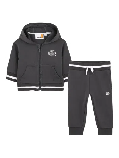 Timberland Babies' Striped-trim Tracksuit In Gray