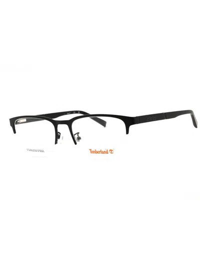 Timberland Stylish Rectangular Eyeglasses For Men In Black