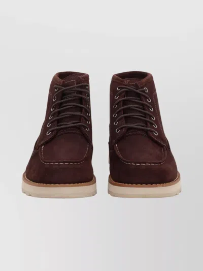 Timberland Suede Ankle Boots Rubber Sole In Brown