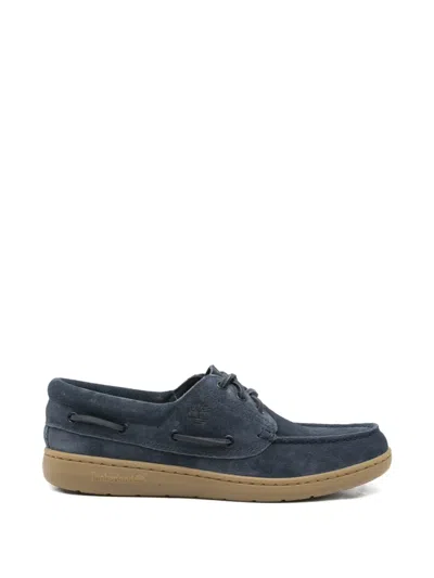 Timberland Suede Boat Shoes In Blue