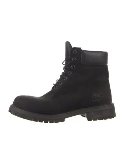 Pre-owned Timberland Suede Boots In Black