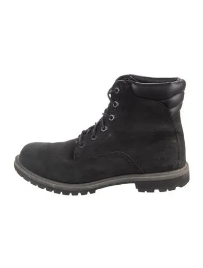 Pre-owned Timberland Suede Boots In Black