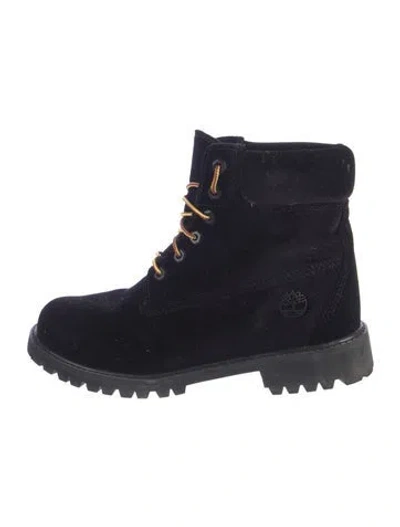 Pre-owned Timberland Suede Boots In Black/blue