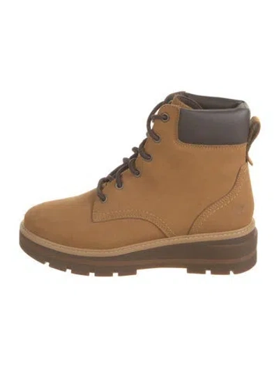 Pre-owned Timberland Suede Boots In Neutrals