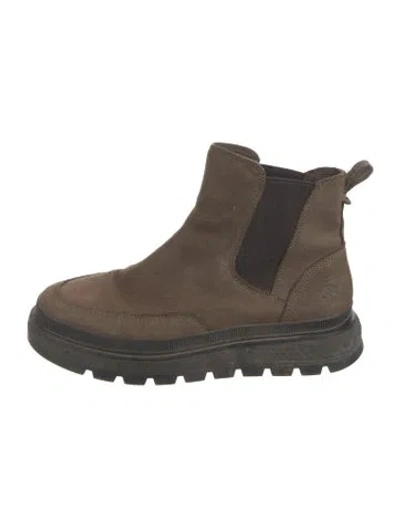 Pre-owned Timberland Suede Chelsea Boots In Brown