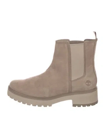 Pre-owned Timberland Suede Chelsea Boots In Gray