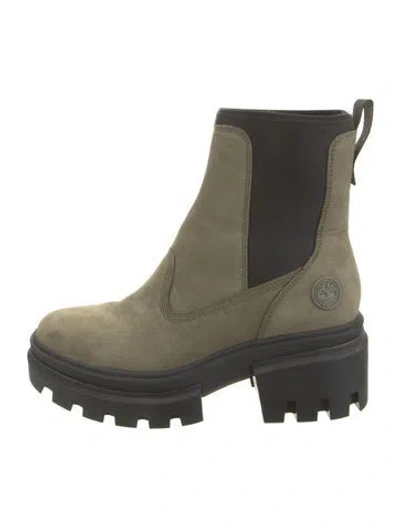 Pre-owned Timberland Suede Chelsea Boots In Green