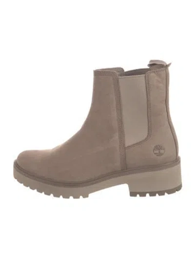 Pre-owned Timberland Suede Chelsea Boots In Neutrals