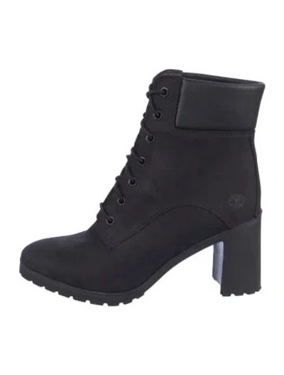 Pre-owned Timberland Suede Combat Boots In Black