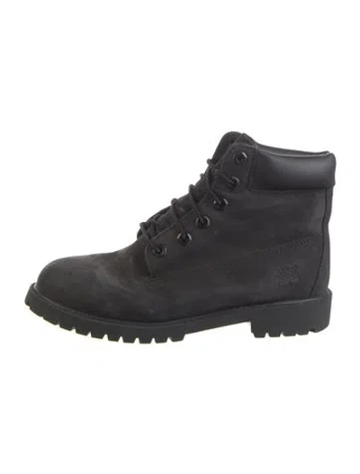 Pre-owned Timberland Suede Combat Boots In Black