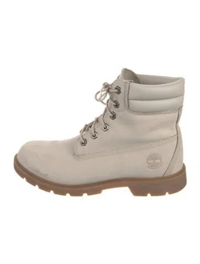 Pre-owned Timberland Suede Combat Boots In Neutral