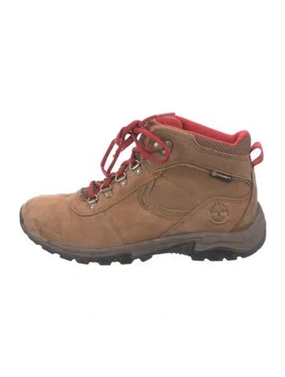 Pre-owned Timberland Suede Hiking Boots In Brown