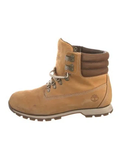 Pre-owned Timberland Suede Hiking Boots In Neutral