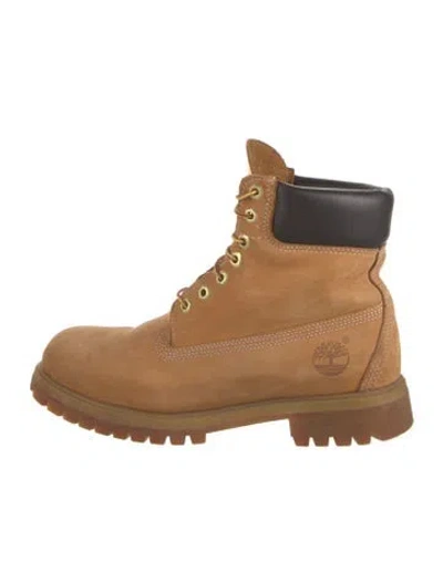 Pre-owned Timberland Suede Lace-up Boots In Black/neutrals