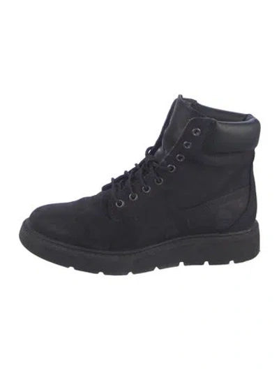 Pre-owned Timberland Suede Lace-up Boots In Blue