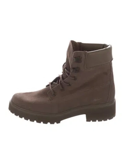Pre-owned Timberland Suede Lace-up Boots In Brown