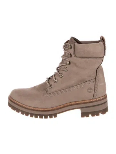 Pre-owned Timberland Suede Lace-up Boots In Brown