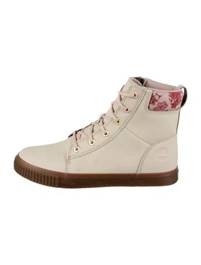 Pre-owned Timberland Suede Lace-up Boots In Neutral