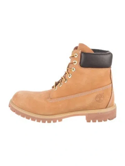 Pre-owned Timberland Suede Lace-up Boots In Neutrals