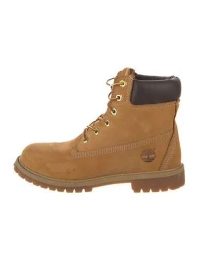 Pre-owned Timberland Suede Lace-up Boots In Neutrals