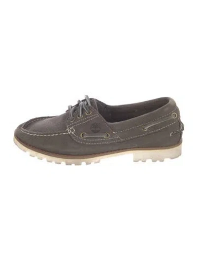 Pre-owned Timberland Suede Loafer Sneakers In Grey