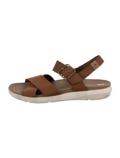 Pre-owned Timberland Suede Sandals In Brown