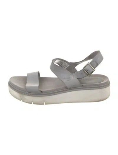 Pre-owned Timberland Suede Slingback Sandals In Neutral
