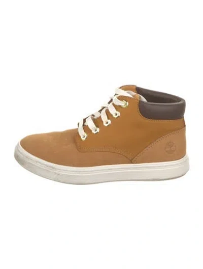 Pre-owned Timberland Suede Sneakers In Neutral