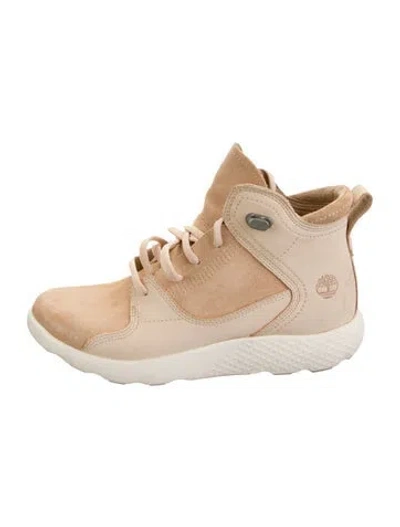 Pre-owned Timberland Suede Sneakers In Neutrals