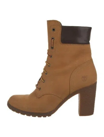 Pre-owned Timberland Suede Snow Boots In Brown