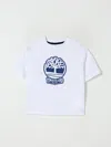Timberland Kids' T-shirt In Cotone Con Logo  In White
