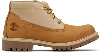 Timberland Tan & Beige ' Premium' Mid Chukka Boots In Brown