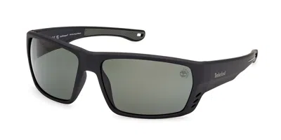 Timberland Tb00002 Polarized 02r Men's Sunglasses Black Size 64 In Matte Black