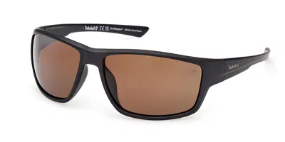 Timberland Tb00003 Polarized 02h Occhiali Da Sole Neri Per Uomo In Black