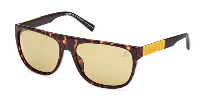 Timberland Tb00004 Polarized 52h Men's Sunglasses Tortoiseshell Size 60 In Brown