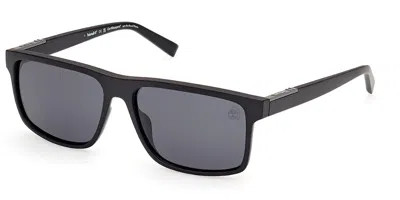 Timberland Tb00006 Polarized 02d Men's Sunglasses Black Size 58