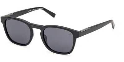 Timberland Tb00007 Polarized 02d Men's Sunglasses Black Size 52