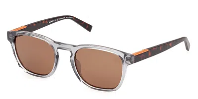 Timberland Tb00007 Polarized 20h Men's Sunglasses Grey Size 52 In Gray