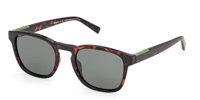 Timberland Tb00007 Polarized 52r Men's Sunglasses Tortoiseshell Size 52 In Brown