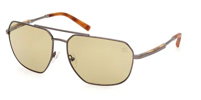 Timberland Tb00009 Polarized 06h Men's Sunglasses Silver Size 63 In Multi