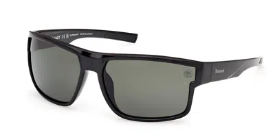 Timberland Tb00016 Polarized 01r Men's Sunglasses Black Size 65 In Shiny Black