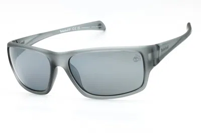 Timberland Tb00017 Polarized Rectangular Sunglasses In Gray
